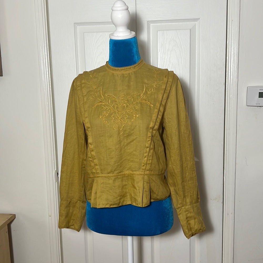 DOEN Embroidered Blouse XS